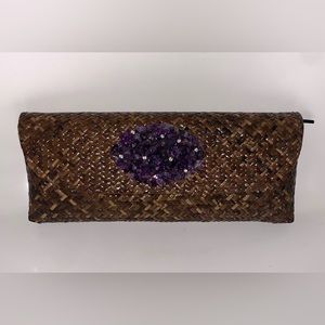 Amethyst Cluster Gerard Collection Woven Clutch Bag